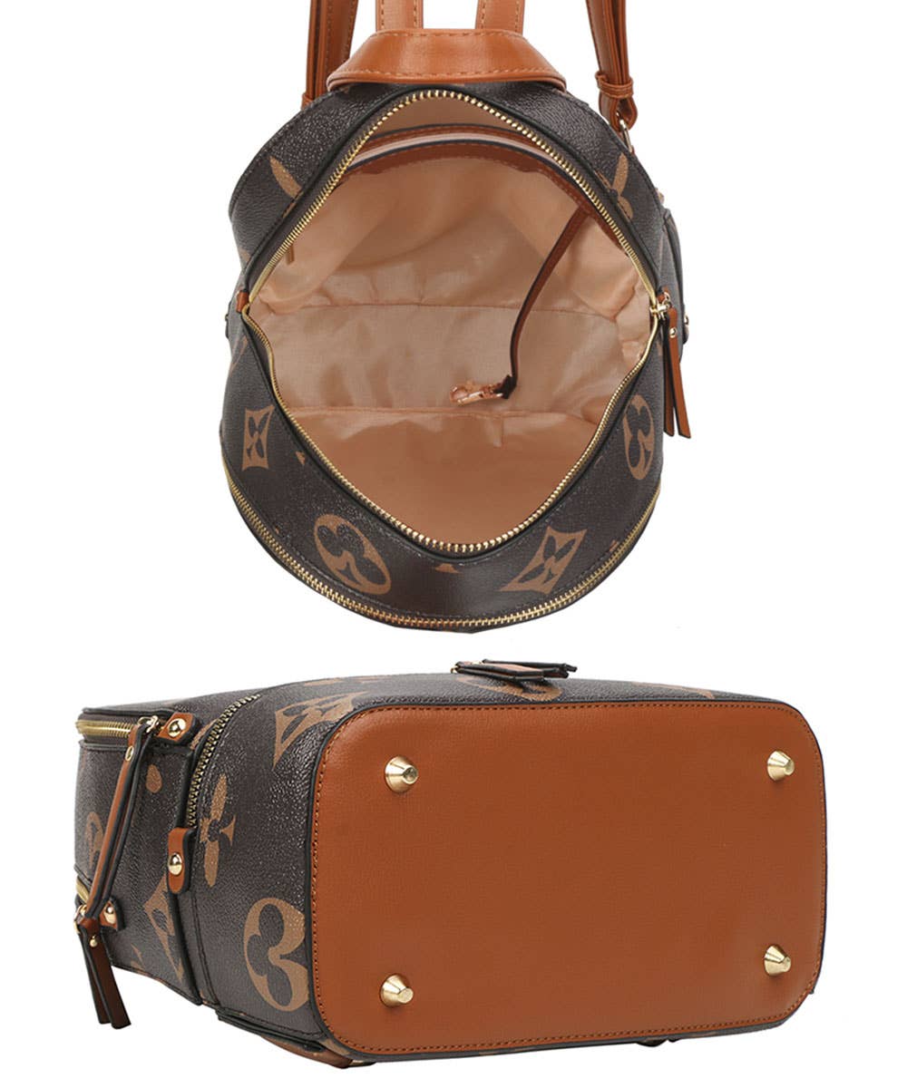 M&M HANDBAGS, LLC. - Wholesale Backpack - Women's - 



2in1 Print Zipper Backpack With wallet Set DH-7285-W 1