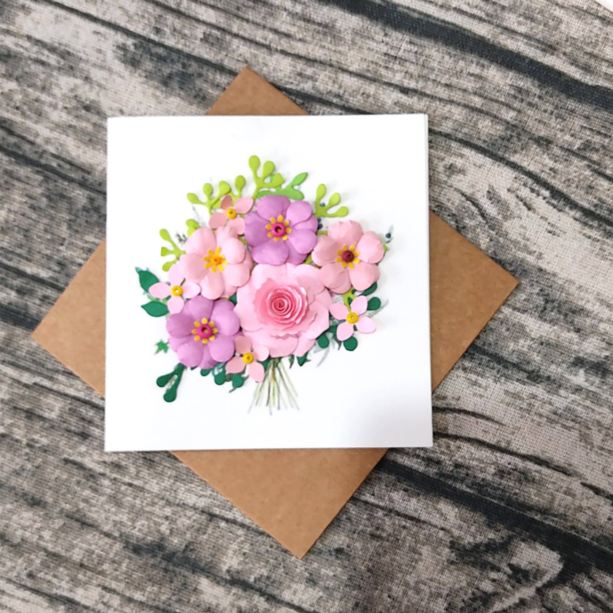 Loving Nature – wholesale Årsdagskort – 3D bukett, Rose kort, jubileumskort2