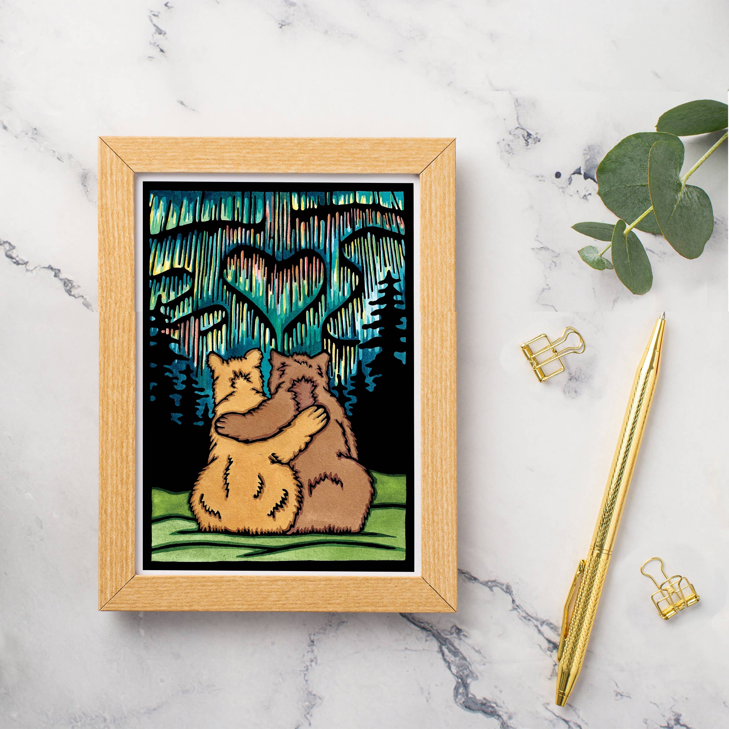 Sarah Angst Art - Wholesale Everyday Greeting Card - Greeting Card Under the Northern Lights1