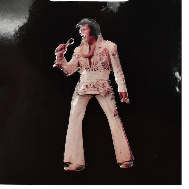 MID-SOUTH PRODUCTS - Wholesale Lapel Pin/Button - Elvis Pin - White Swinging Legs0