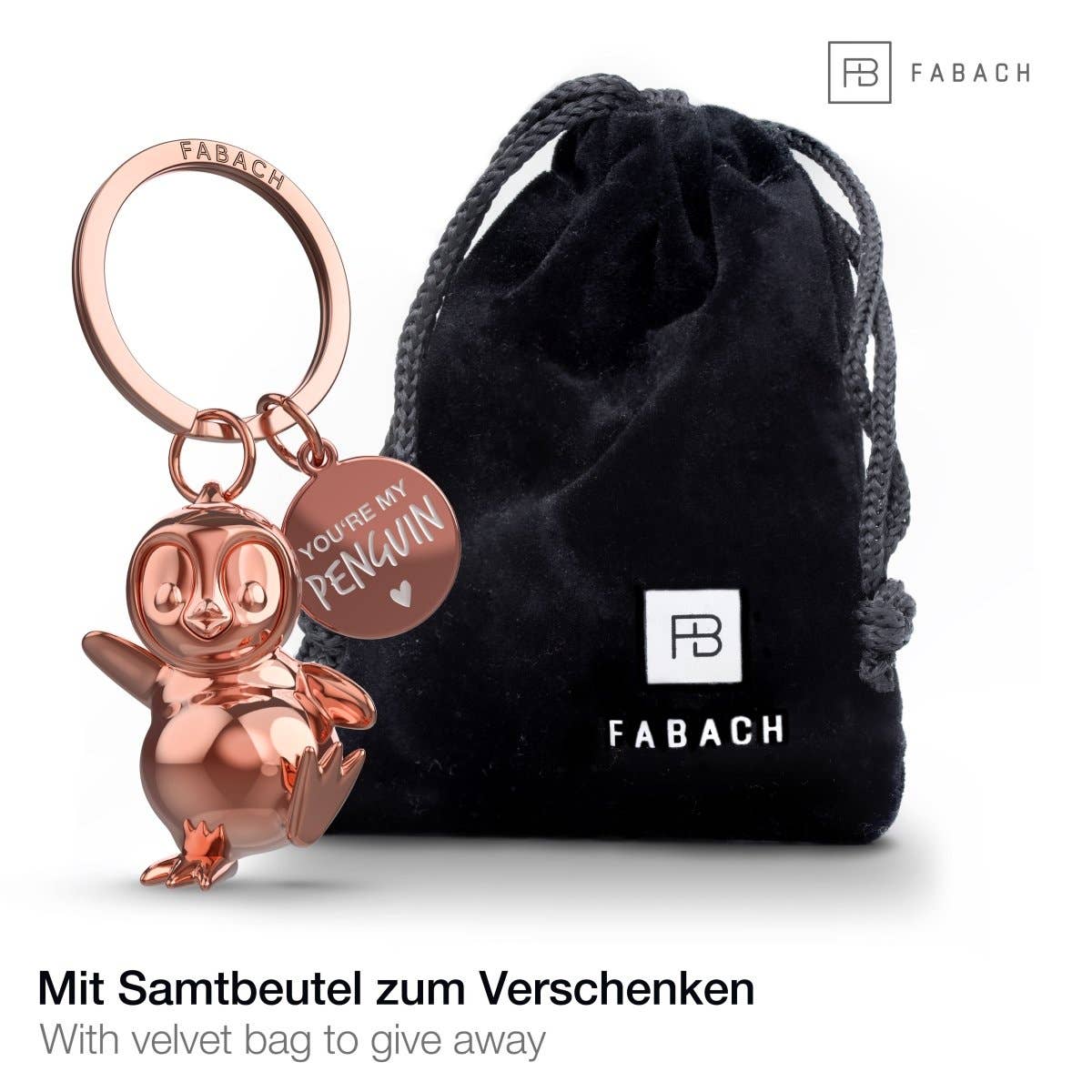 FABACH – Die Schlüsselanhänger-Schmiede - Wholesale Keychain - Unisex - “You're my penguin” penguin keychain “Breezy” with engraving - cute penguin lucky charm as a gift for partner3
