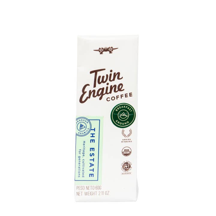 Twin Engine Coffee - Wholesale Ground Coffee - Traveler 1-Pot Organic Specialty Fair Coffee / The Estate