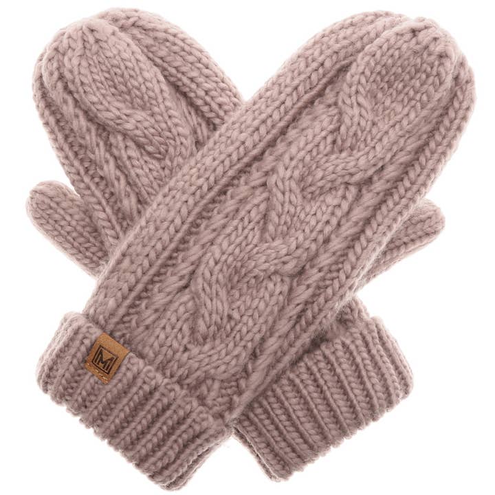 Fashion City - Wholesale Mittens - Women's - Winter Gloves Cable Knit Mittens with Fleece Lined17