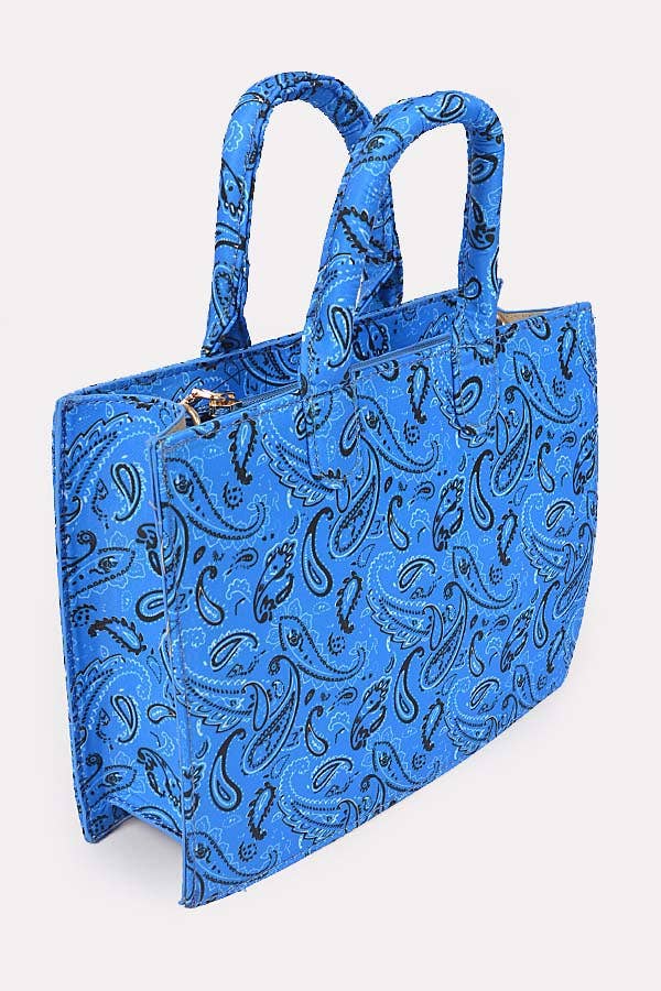 Shop Neighbors - Wholesale Tote Bag - Women's - Bandana Medium Tote W/Wide Strap6