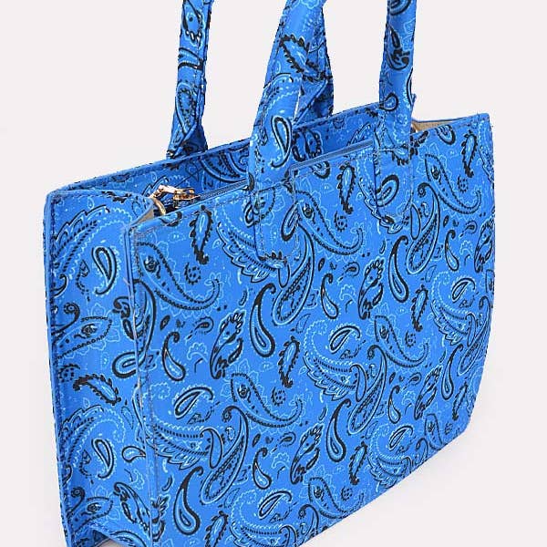 Shop Neighbors - Wholesale Tote Bag - Women's - Bandana Medium Tote W/Wide Strap6