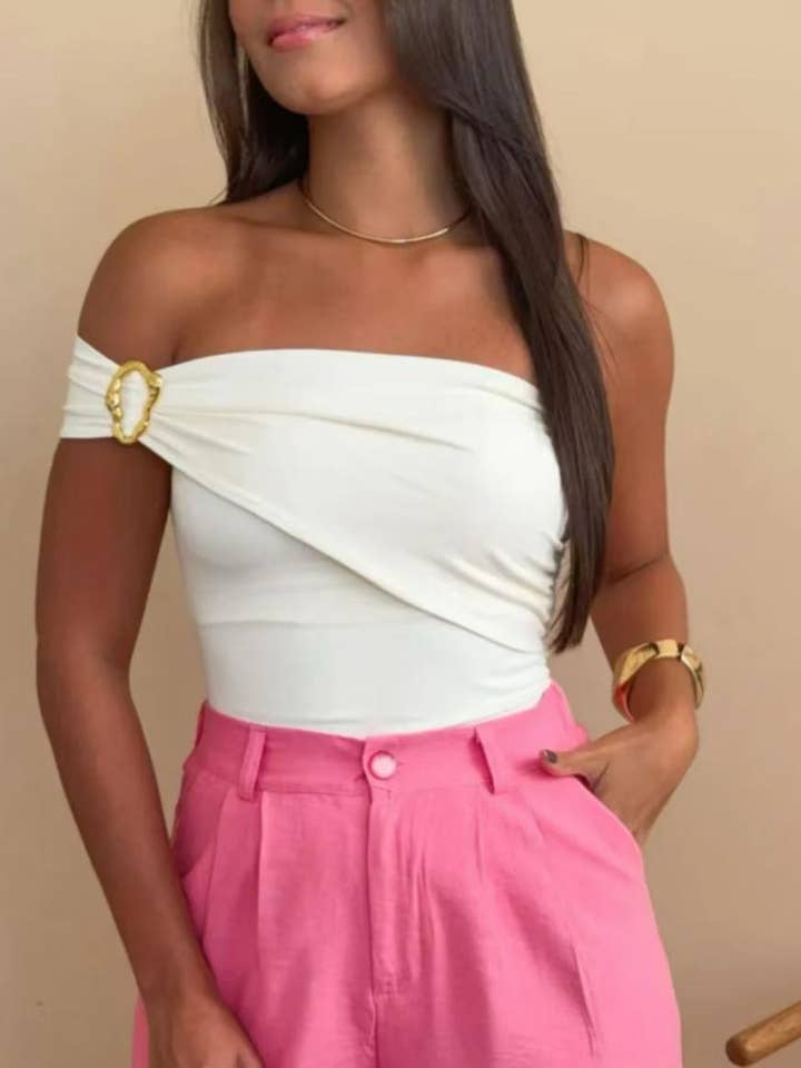 LORIANE - Wholesale Blouse - Women's - 7082/61103 One-piece bodysuit bustier