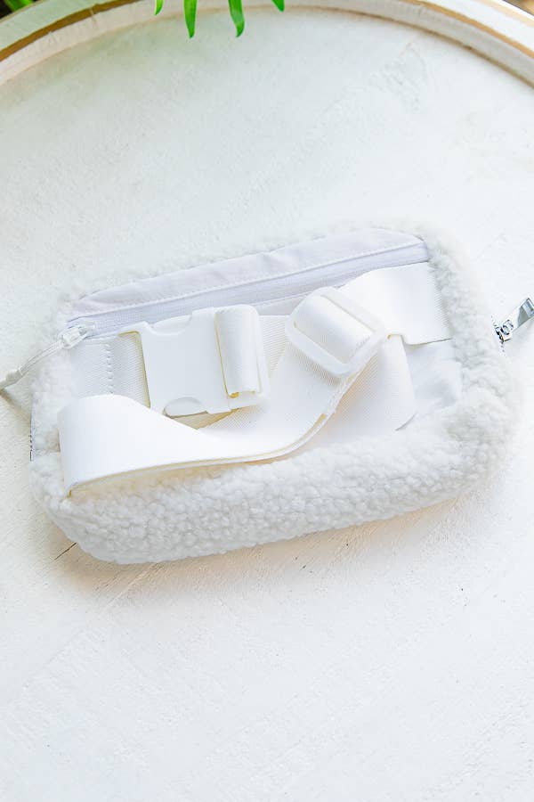 1st Allie - Wholesale Belt Bag - Women's - Sherpa Teddy Crossbody Belt Bag3