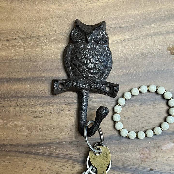 Väggkrok i gjutjärn uggla för wholesale av Mothology Home