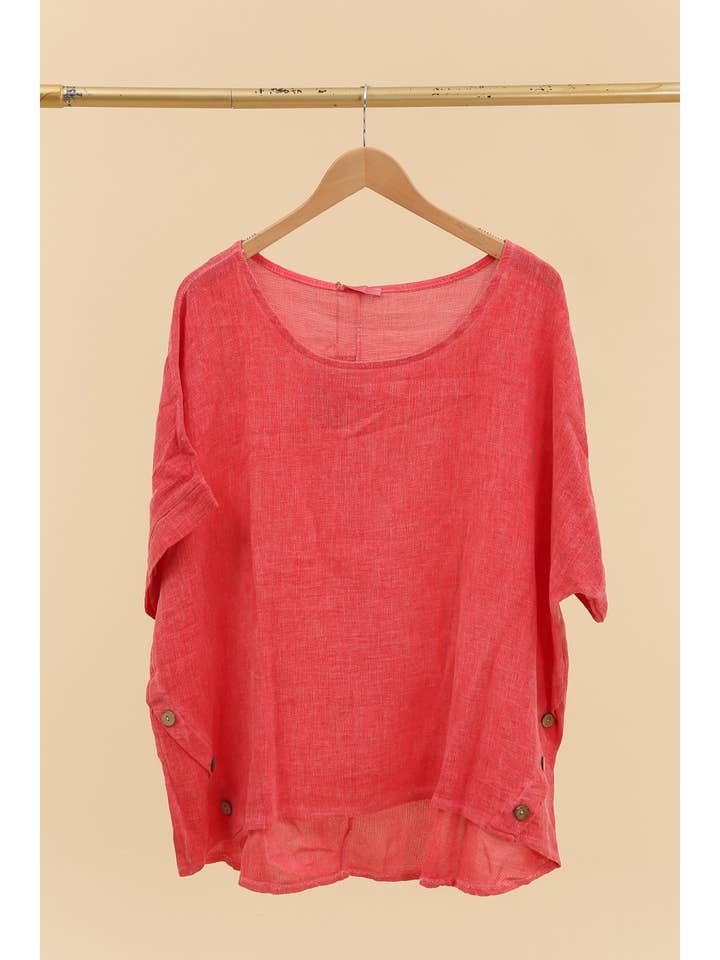 LÉA & LUC - Wholesale Tunic - Women's - Blouse in 50% linen and 50% cotton REF. 464917