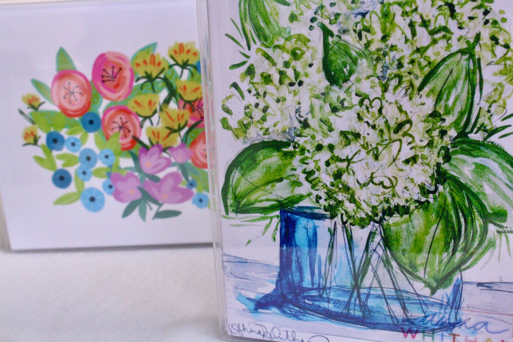 Anna Whitham Co. - Wholesale Stationery/Notecard Set - Hydrangea Bouquet Notecard Set | Everyday Cards | Plants | 1
