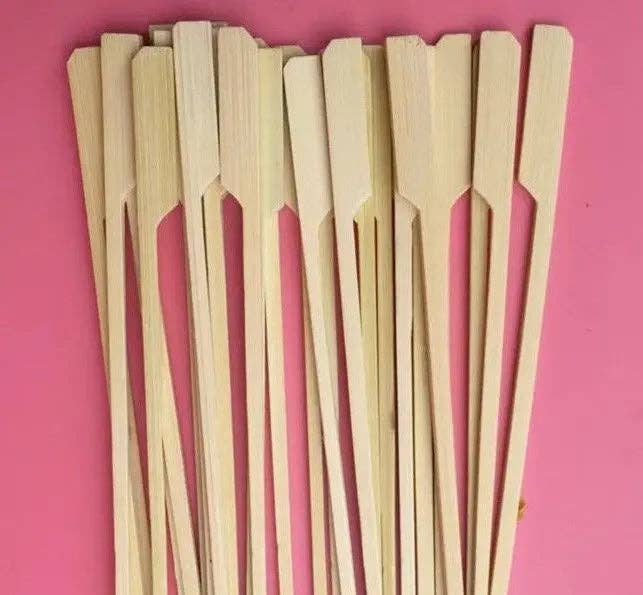 everythingbamboo – wholesale Skewer – 1200 PCs 18cm Bamboo Sticks Paddle Skewers BBQ Fruit Kebab Cocktail High Quality3