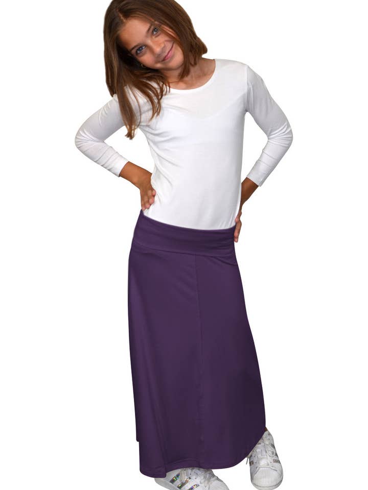 Kosher Casual - Wholesale Skirt - Kids - Maxi Skirt for Girls Flowing A-line2