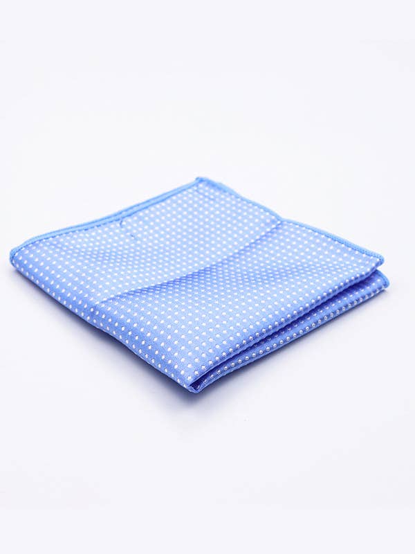 Blauwe Pochet nr. 2 met Stippen in Polyester "Louis" voor wholesale door Unipap's