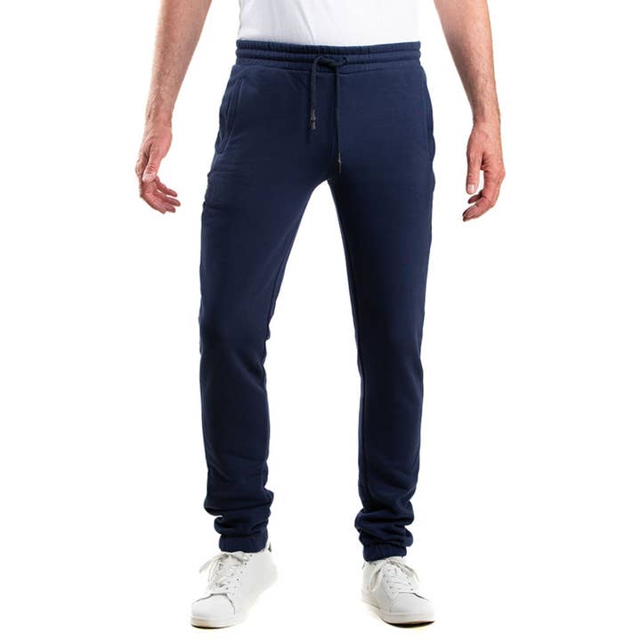 joggingbroek voor heren | zwaargewicht fleece | L36 blauw voor wholesale door CUB
