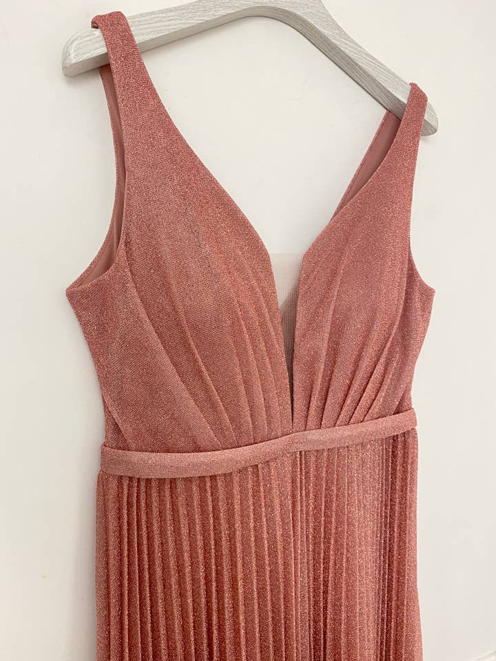 Lautinel - Wholesale Gown - Women's - V-neck pleated evening dress R183211