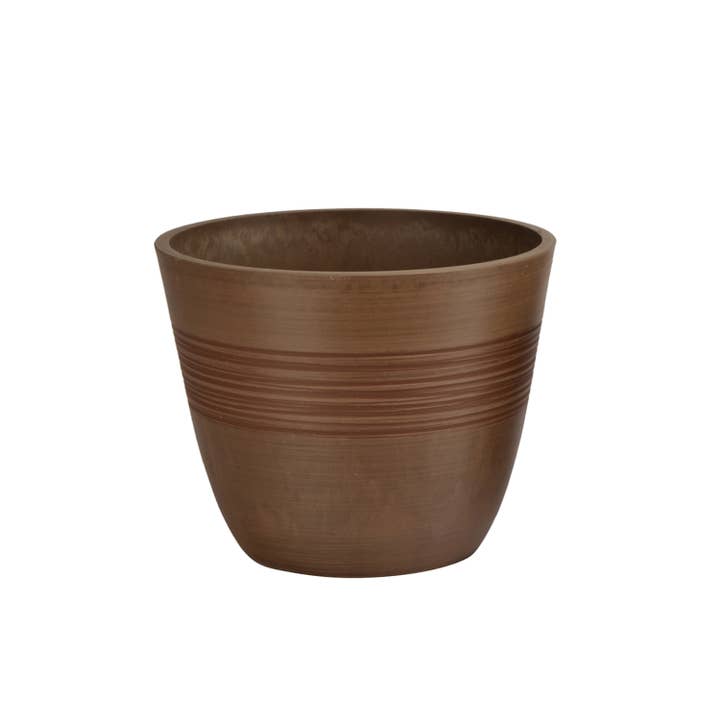 Greenship Garden USA - Wholesale Plant Pot - GreenShip Hand Carved Band Planter, W. 12.21"x H. 10.05"11