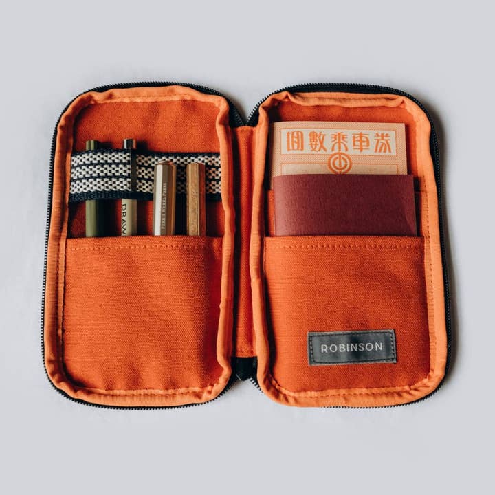 Pencil case ANYTHINGxROBINSON Orange for wholesale by Robinson