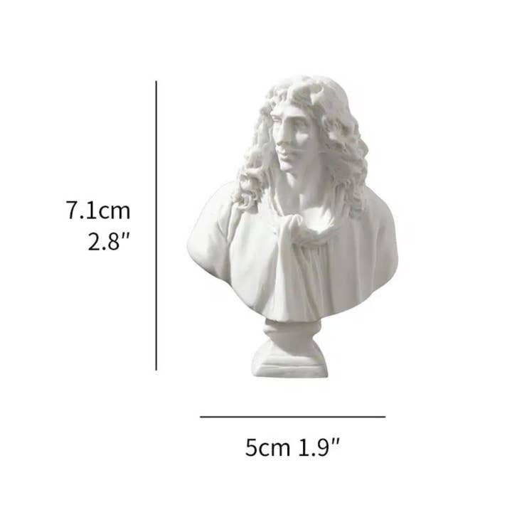 Magnifique Hearts - Wholesale Decorative Figurine - Miniature Busts Of Music Composers - Beethoven, Molliere, Br3