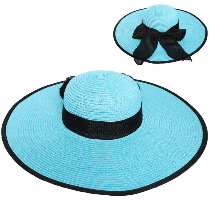 SP Sophia Collection - Wholesale Straw Hat - Women's - Floppy Oversized Wide Brim Straw Woven Sun Hat