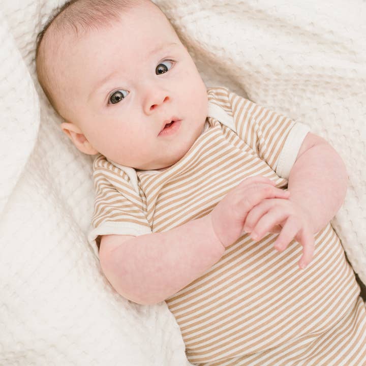 Lulujo Baby – Engroshandel Sengetæppe - Børn og baby – Vaffel Baby Tæppe – 100% Bomuld, Blødt, Creme Vanilje5