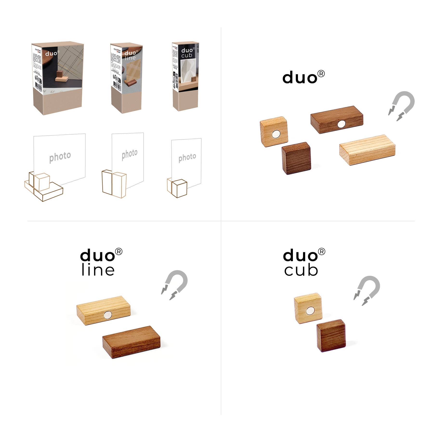 tout simplement - Wholesale Picture Frame - Display full of 48 duo® photo holders, duo® line and cub1