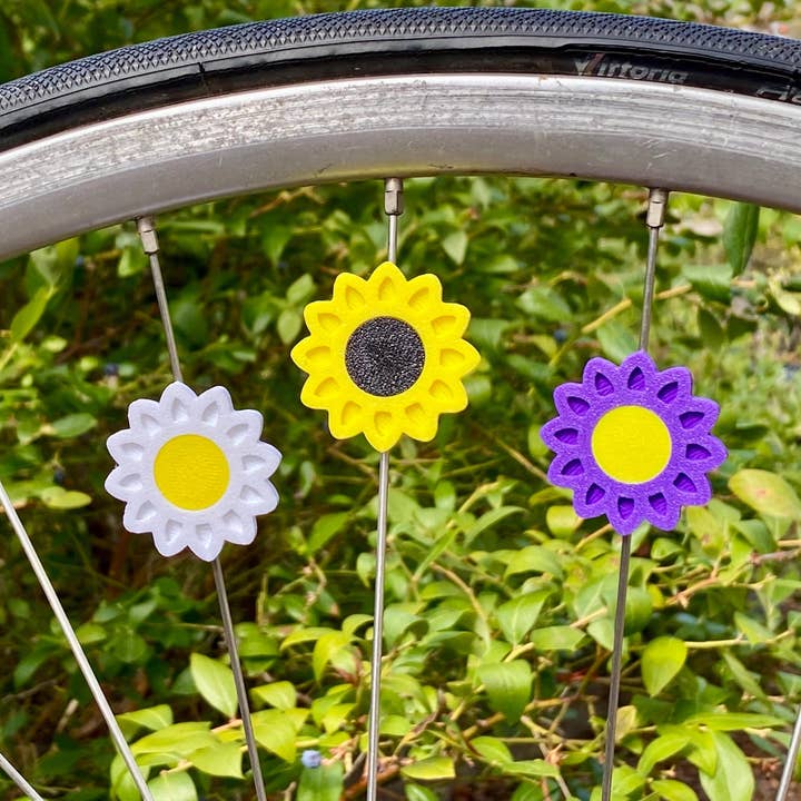 Sunflower Daisy Flower Bike Spoke Decorations for wholesale by Bikemoji