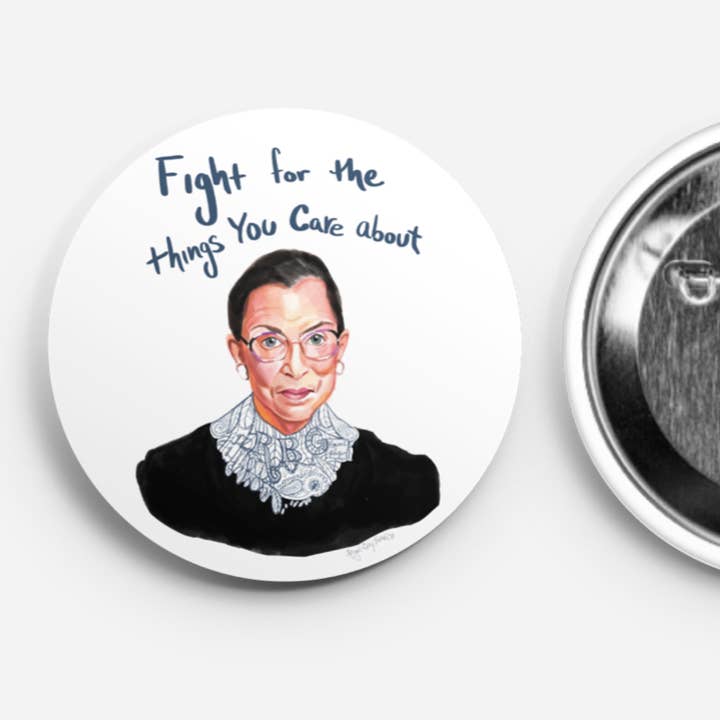 RBG Pin, feministisch activisme pin, Ruth Bader Ginsburg voor wholesale door Gray Day Studio
