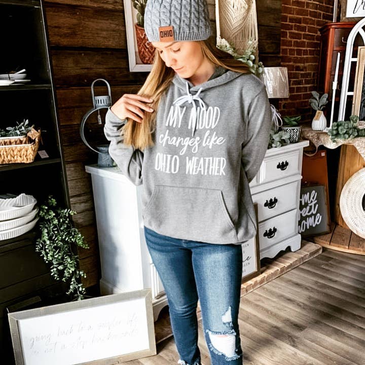 My mood changes like Ohio weather hoodie for wholesale by Mistakes on The Lake