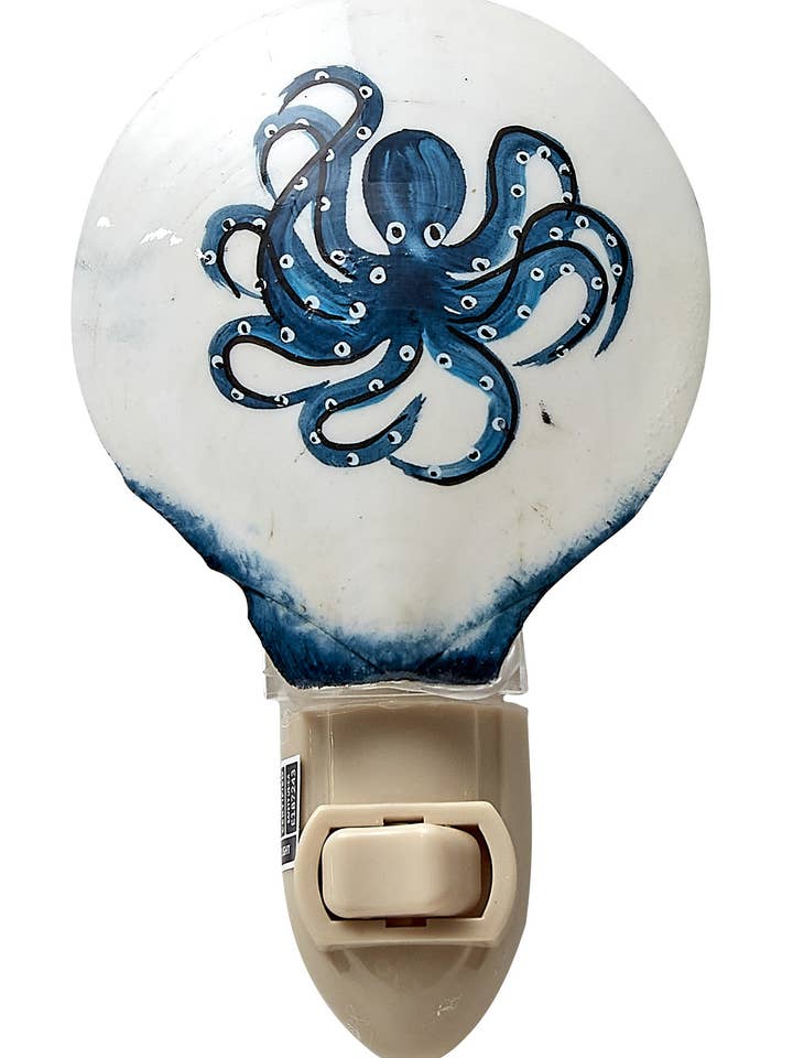 Painted Octopus LED Loose Night Light for wholesale by HS Seashells