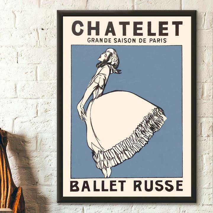 1911 Ballets Russes Le Spectre de la Rose Russian pour la vente par Vintage Wall Graphics