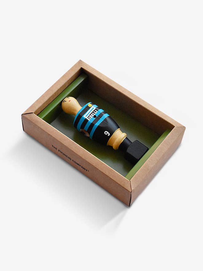 Il leggendario giocatore di biliardino Ronaldo El Fenomeno per la vendita all'ingrosso da parte di The Pichichi Company