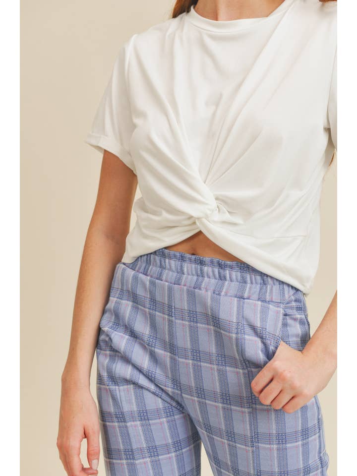 Off White IT1001 Dejlig Twisted Knot T-shirt Off White Neutral for engroshandel på Faire6