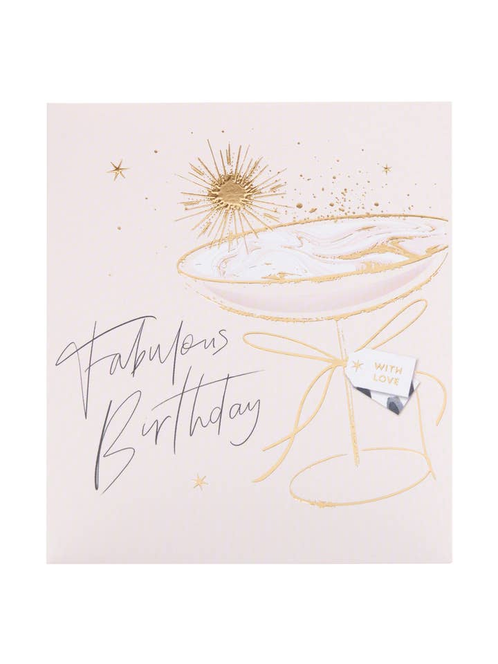 Birthday Card - Cocktail Design for wholesale by UK Greetings