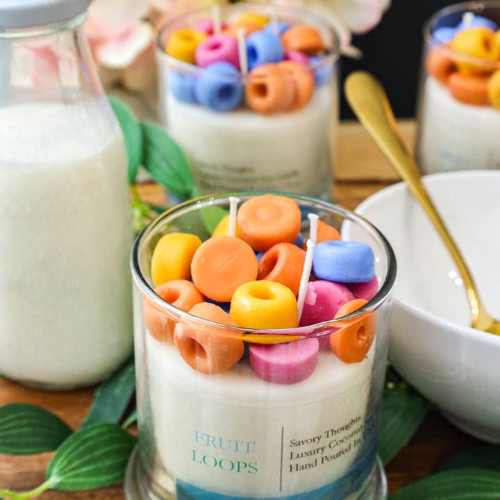 Savory Thoughts – Großhandel Kerze im Glas / gefüllte Kerze – Fruit Loops Schlagkerze