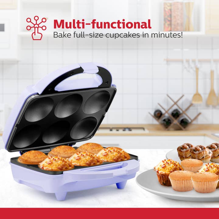 Holstein Housewares - Wholesale Kitchen Appliance - Holstein Housewares Cupcake Maker 6 Full Size Muffins4