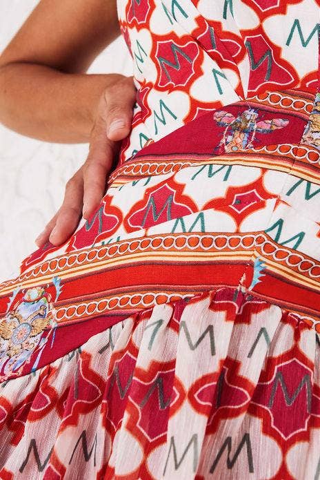 MACKENZIEMODE - Wholesale Jurk - Dames - AMALFI COAST MAXI ~ ROZE PARADIJS11