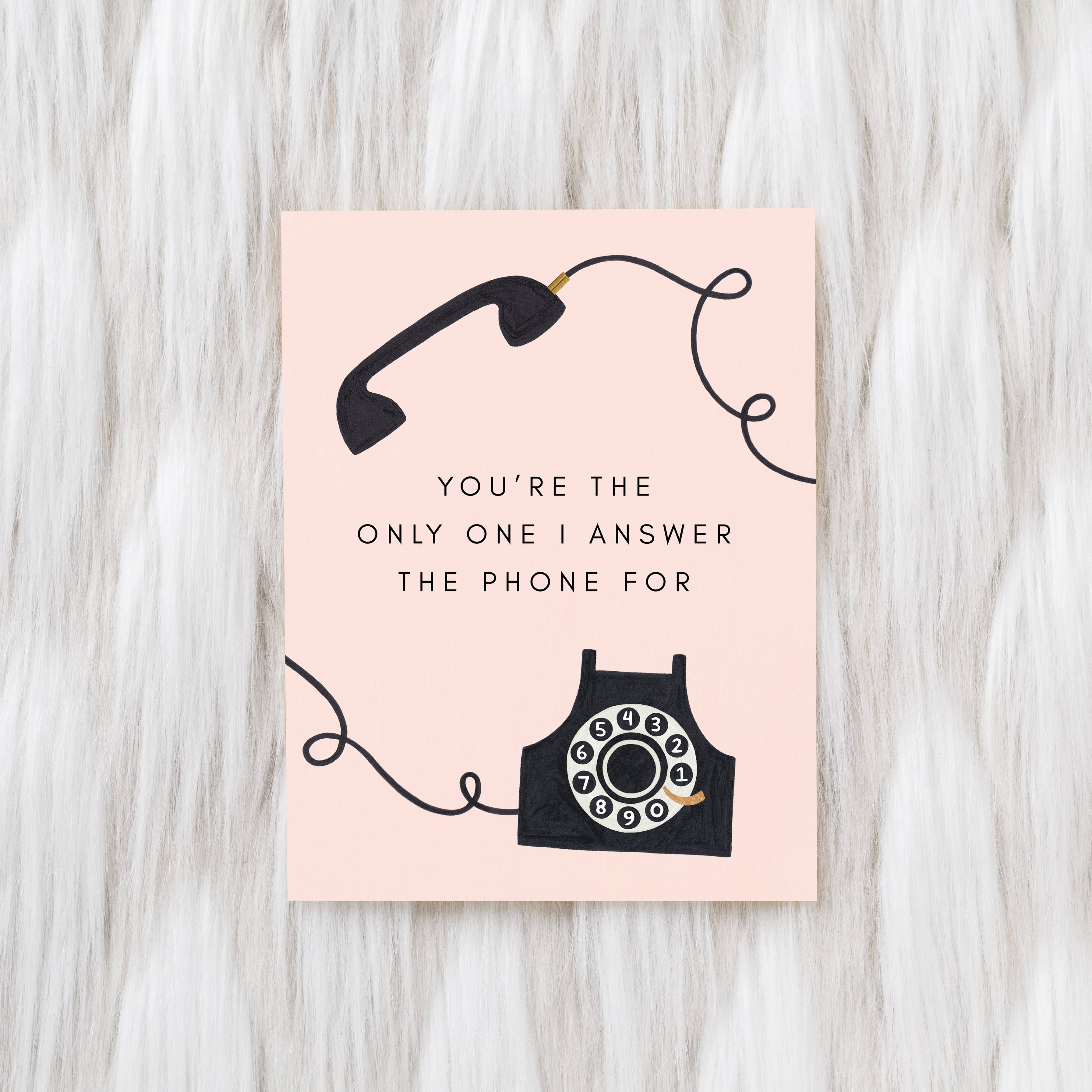 Girl w/ Knife - Wholesale Love Card - You’re The Only One Greeting Card1