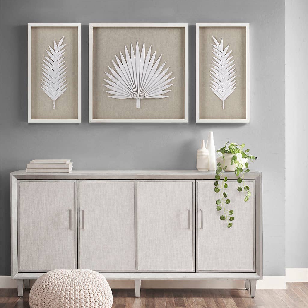 Olliix - Wholesale Gallery Wall Set - Handmade Rice Paper Palm Leaves Wall Decor4