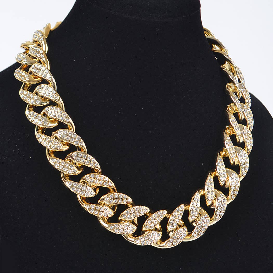 3AM BY H&D ACCESSORIES - Wholesale Link & Chain Necklace - Oversized Stone Chain Necklace2