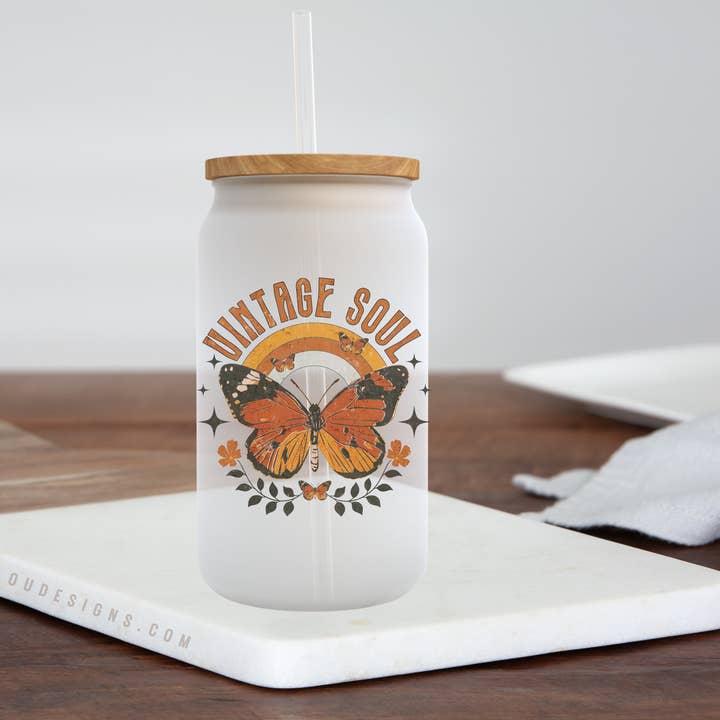 Vintage Soul - Frosted Can Glass for wholesale by Livy Lou Designs + Co