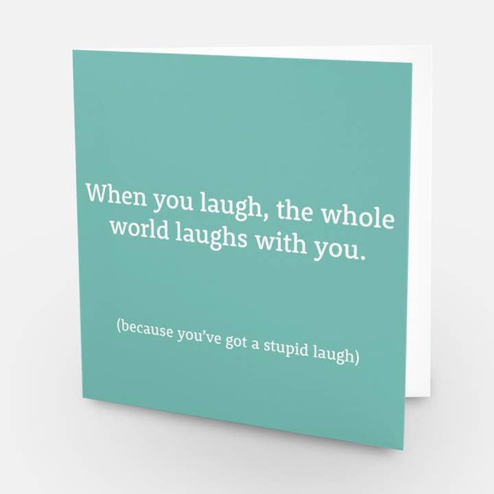 When You Laugh Card for wholesale by Colourful Kardz