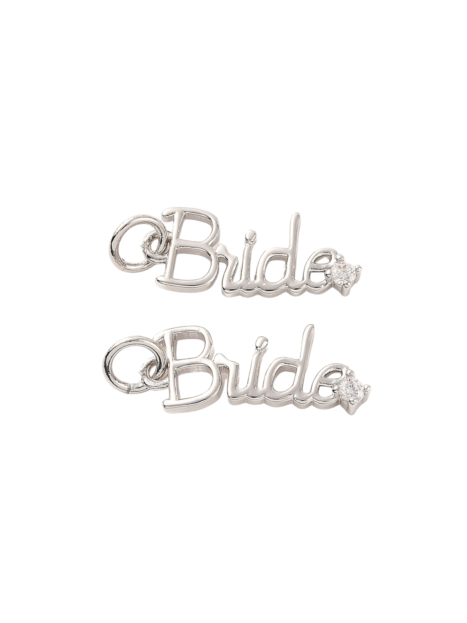 The Charm Bar Company – wholesale Individuell berlock/hänge – * Silver Minimalistisk ”Bride” Charm0