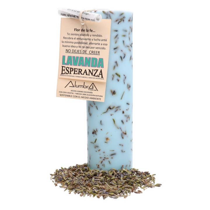 Handmade candle with lavender - Esperanza for wholesale by Vives de la Cortada S.L