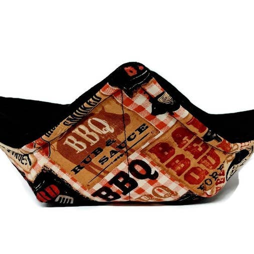 Bowl Cozy in een print van BBQ-stof voor wholesale door SewUseful Studios LLC