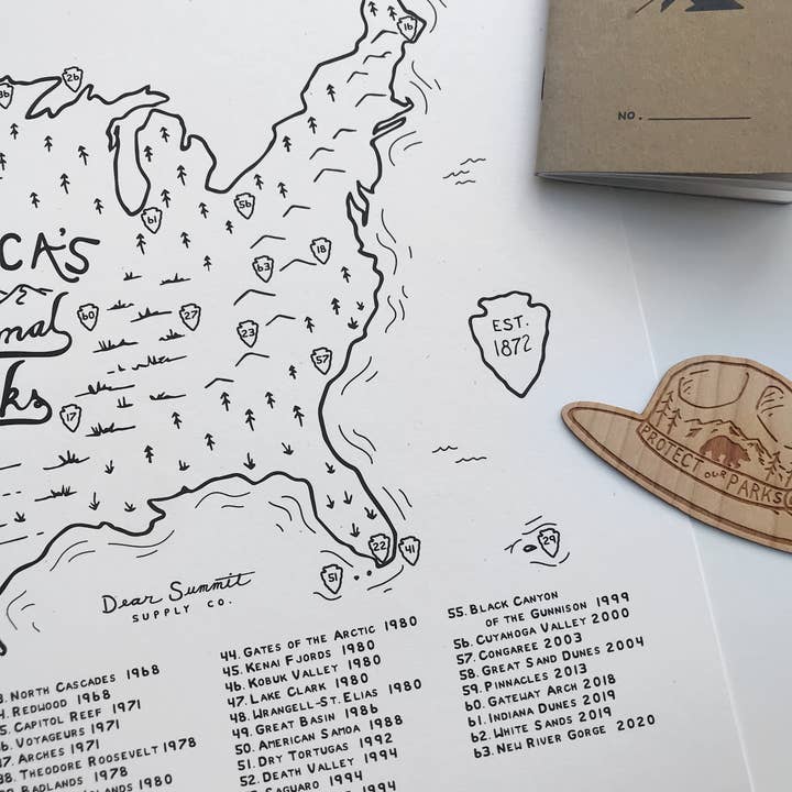 Dear Summit Supply Co - Wholesale Plattegrond - Checklist voor nationale parken3