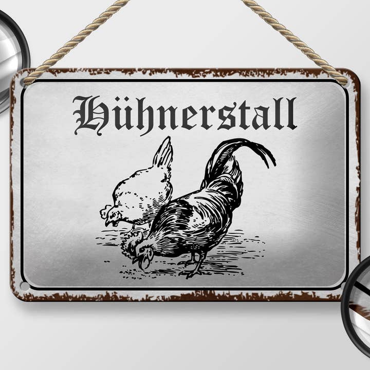 Femer – wholesale Skylt – Tenn skylt not 18x12cm hönshus kyckling gård