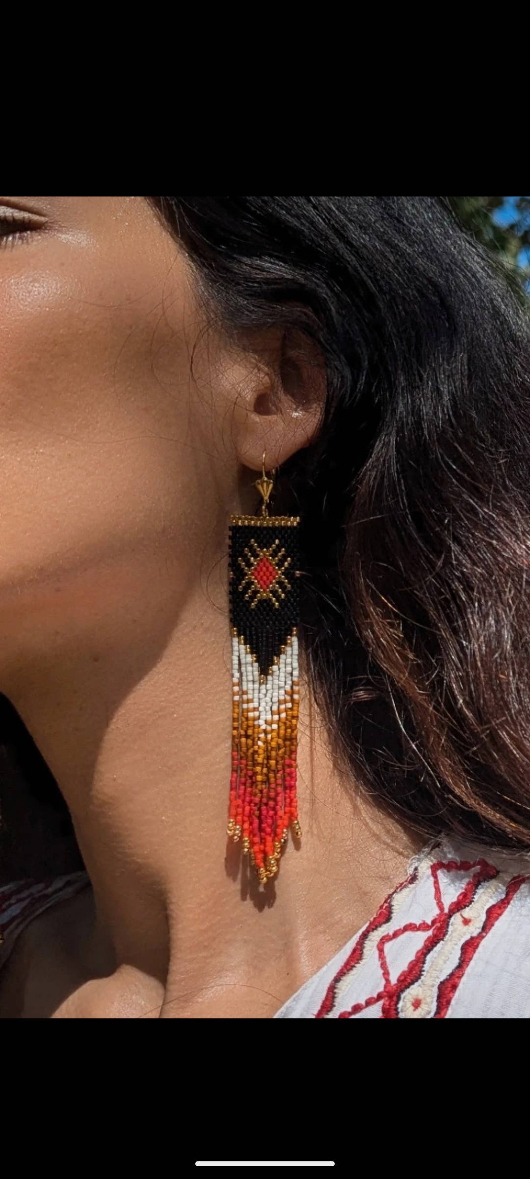 Agua del Río - Wholesale Dangle Earrings - Earrings handmade with Miyuki beads - ROJA