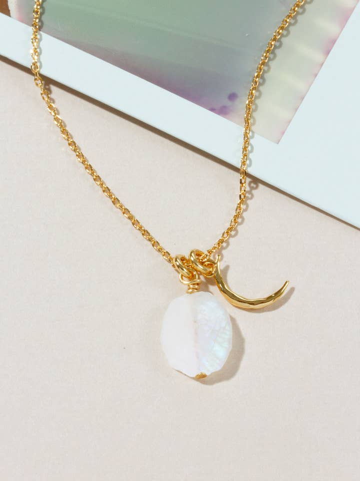 Celestial Being Necklace- Moonstone for wholesale by Luna Norte