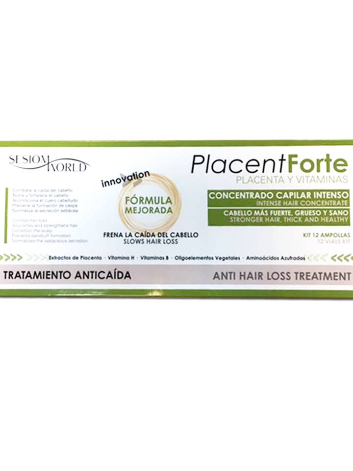 PlacentForte Traitement contre la chute des cheveux au placenta et vitamines pour la vente par sesioMWorld - M·O·I Professional