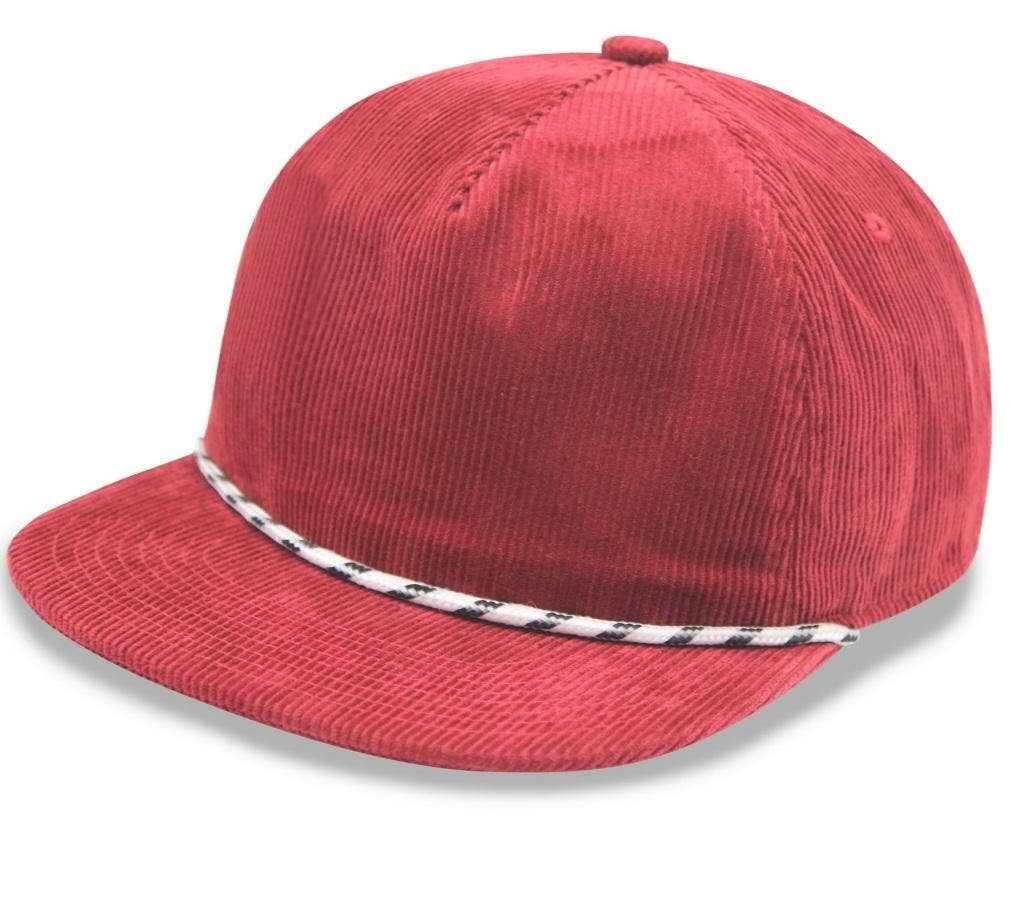 ThatsRad - Wholesale Flat Brim Cap - Unisex - Two Tone Corduroy Rope Snapback Hat 13